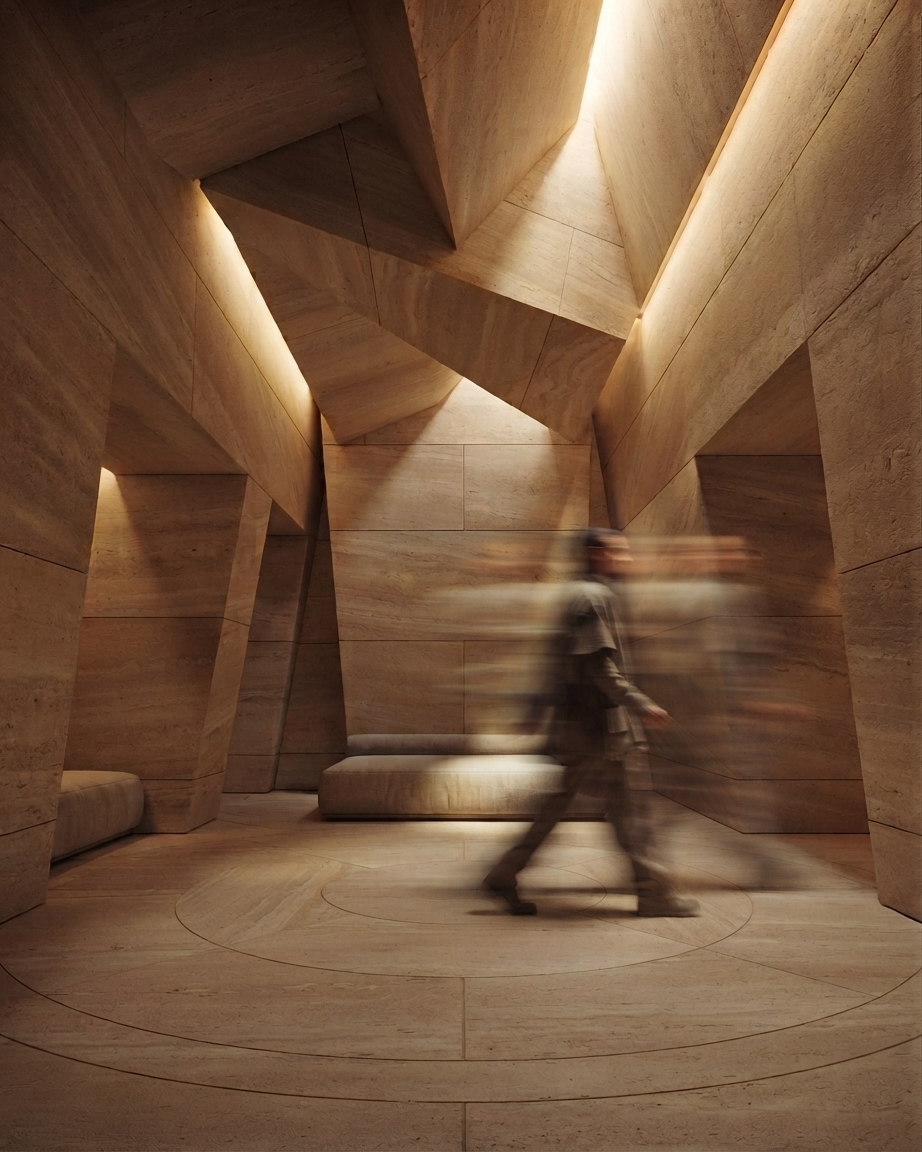 Sihaya Spa sculptural wellness interior design in Dubai by Gionova